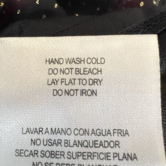 NEW! CITY TRIANGLES Dress Women 7 Floral Fit Flare Belted Sparkle Black Red - Picture 14 of 14